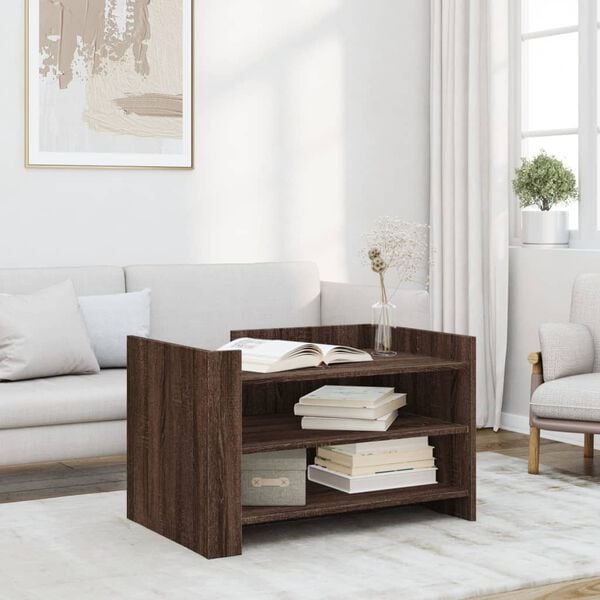 vidaXL Coffee Table Brown Oak Engineered Wood Coffee Table Rectangular