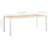 vidaXL Dining Set White PE Rattan 9 Piece Set Removable Covers