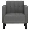vidaXL Sofa Chair Dark grey Polyester fabric, Plywood, Foam, Spring Single