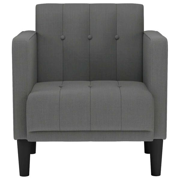 vidaXL Sofa Chair Dark grey Polyester fabric, Plywood, Foam, Spring Single
