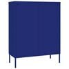 vidaXL Drawer Cabinet Navy Blue Steel Medium Ball-Bearing