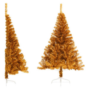 vidaXL Christmas Tree Gold PET Medium Simple Artificial Christmas Tree
