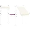 vidaXL Retractable Awning Cream Polyester with PU coating, Steel