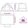 vidaXL Camping Tent Dome 2-Person White Blackout Fabric Waterproof
