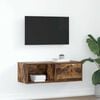 vidaXL TV Cabinet Smoked Oak Engineered Wood Medium TV Cabinet
