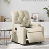 vidaXL Electric Massage Recliner Chair Cream Faux Leather, Metal, Plywood