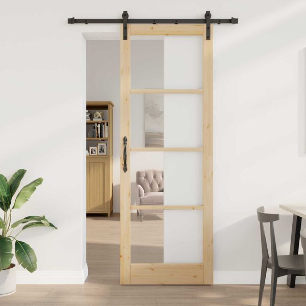 vidaXL Sliding Door ORKDAL Natural 32.68 x 91.34 in