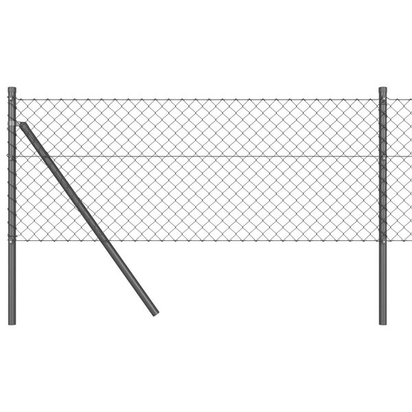vidaXL Fence Post Grey 82.02 x 1.31 ft (1.57 x 1.57 in mesh)
