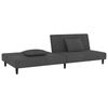 vidaXL Sofa Bed Dark Gray Velvet (100% polyester), wood, plastic 2-Seater