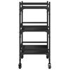 vidaXL Kitchen Trolley Black 19.7"x13.8"x29.7" Engineered Wood