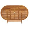 vidaXL Patio Table 62.9"x33.4"x29.5" Solid Acacia Wood
