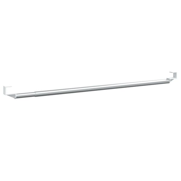 vidaXL Curtain Rail White and Silver Aluminum and Plastic