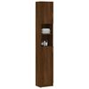 vidaXL Bathroom Cabinet Brown Oak Engineered Wood Tall Bathroom Cabinet