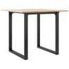 vidaXL Dining Table O-Frame 35.4"x35.4"x29.5" Solid Wood Pine and Steel