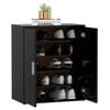 vidaXL Shoe Cabinet Black Engineered wood Medium Shoe Cabinet
