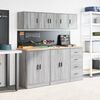 vidaXL Garage Wall Cabinets 2 pcs Grey Sonoma Engineered Wood
