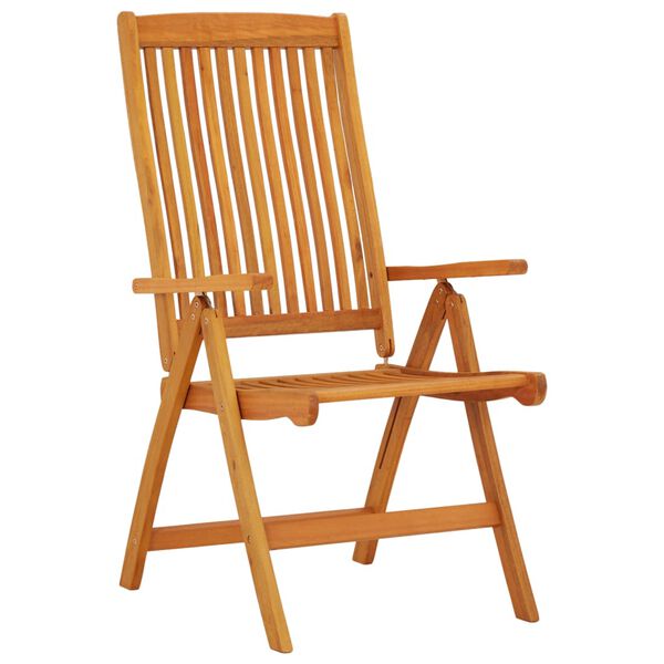 vidaXL Garden Chair Set of 2 Natural Eucalyptus