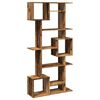 vidaXL Book Cabinet Smoked Oak Engineered Wood Large Book Cabinet