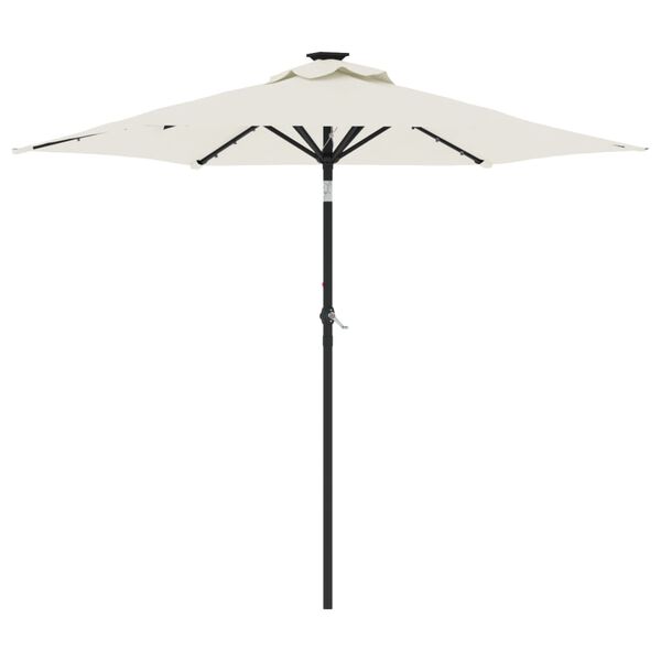 vidaXL Garden Parasol White Polyester, Steel Large Garden Parasol