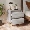 vidaXL Bed Cabinet Set of 2 Grey sonoma