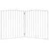 vidaXL Dog Gate Set of 2 White Poplar wood Large Foldable Dog Gate