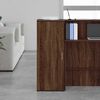 vidaXL Storage Cabinet Brown Oak Engineered wood Medium Storage Cabinet