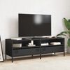 vidaXL TV Cabinet Black Cold-rolled steel Standard Adjustable Feet