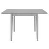 vidaXL Dining Table Grey Solid Rubberwood/MDF 31.5-47.2 x 31.5 in