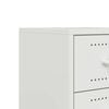 vidaXL Bedside Cabinet White Cold-rolled steel Bedside Cabinet