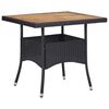vidaXL Dining Set Black Poly Rattan Medium Removable Covers