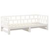 vidaXL Day Bed White Solid pine wood 2x