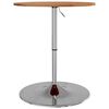 vidaXL Bar Table Light brown Solid oak wood, chromed steel Standard