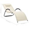 vidaXL Sun Lounger Cream and Gray Textilene, Aluminum, Powder-Coated Steel