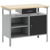 vidaXL Workbench Black and gray 100 x 55 x 85 cm Powder-coated steel