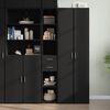 vidaXL Highboard Black Engineered wood Tall, Narrow Highboard