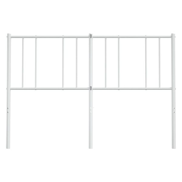 vidaXL Headboard White Steel Standard Durable Headboard Rectangular