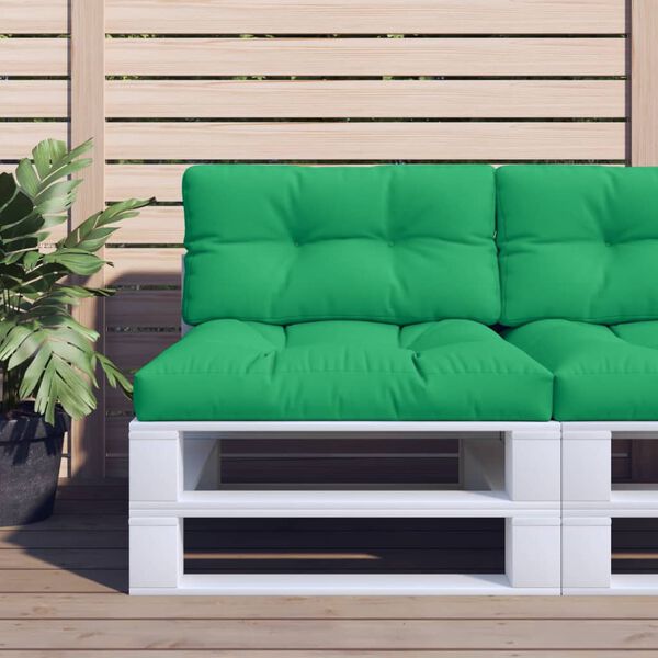 vidaXL Pallet Cushion Green 27.6"x15.7"x4.7" Fabric