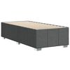 vidaXL Bed Frame Dark Grey Polyester Fabric, Plywood, Engineered Wood Twin