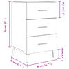 vidaXL Bedside Cabinet Smoked Oak 15.7x15.7x26.0" Engineered Wood