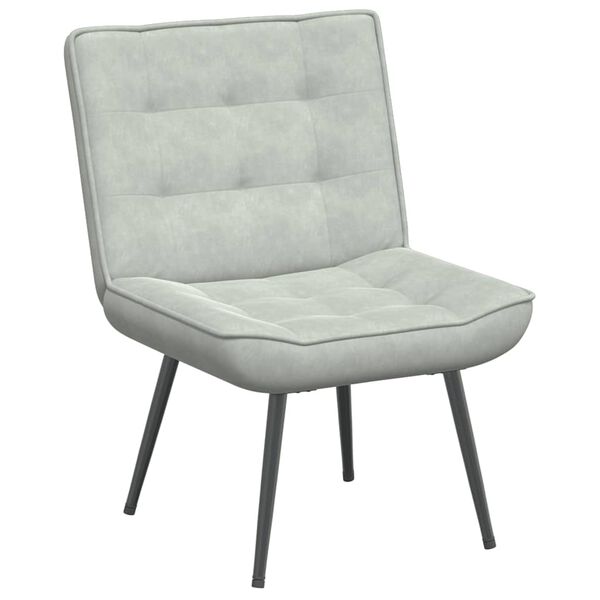 vidaXL Relaxing Chair With Footstool Light Grey