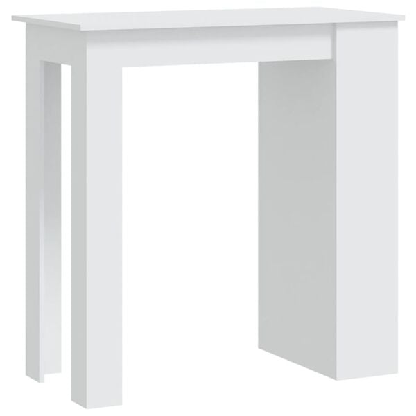 vidaXL Bar Table White Engineered Wood 40.2 in x 19.7 in x 40.7 in