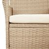 vidaXL Garden Bistro Set Beige Poly rattan Standard Durable