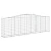 vidaXL Gabion Basket Set of 2 Silver Galvanized steel Extra Large