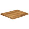 vidaXL Table Top 15.7"x15.7"x1.5" Live Edge Solid Wood Mango
