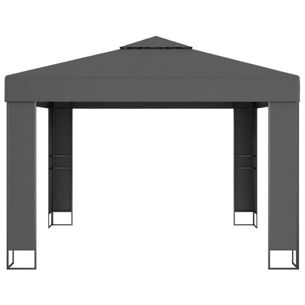 vidaXL Canopy Anthracite 100% Polyester with PA coating 10x10 ft Durable