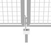 vidaXL Garden Gate Galvanised Steel 157.5x68.9" Silver
