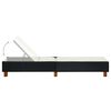 vidaXL Sunbed Black and Cream White