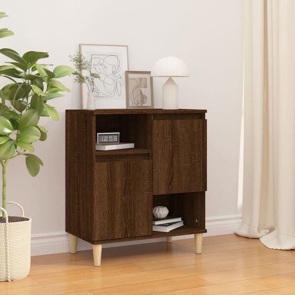 vidaXL Sideboard Brown Oak Engineered Wood Medium Sideboard