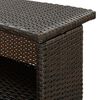vidaXL Bar Table Brown PE rattan Medium Durable Bar Table