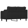 vidaXL 2-seater Sofa Black Fabric (100% polyester), metal, textilene
